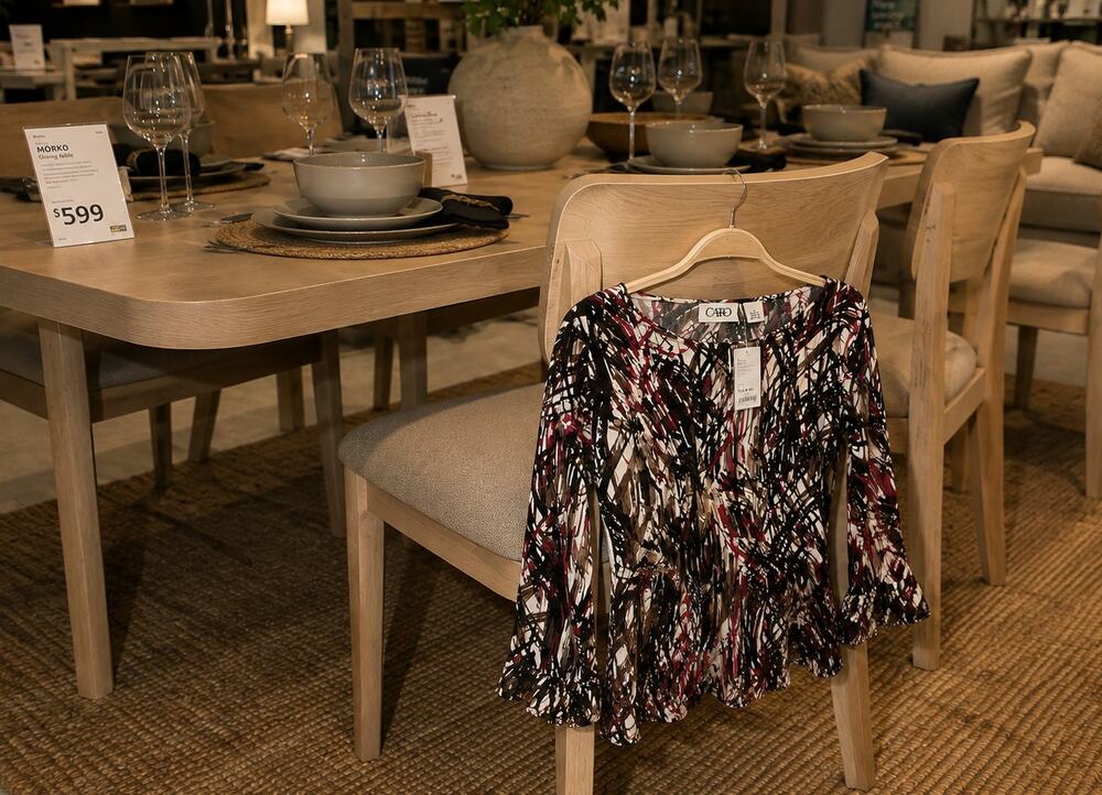 Cato Abstract Print Bell Sleeve Top Size Large NWT